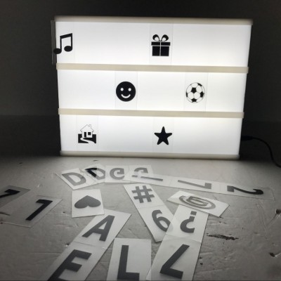 A4 size wholesale light boxes led light up letters cinema light box letters