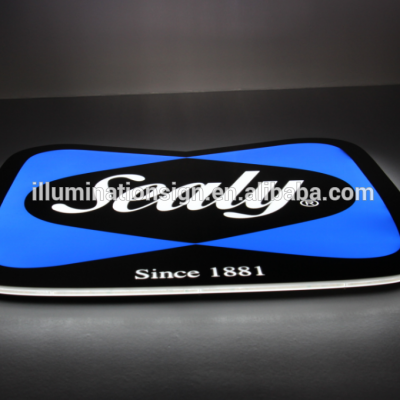 Acrylic LED uinnovation sign advertising product,Good price curved led light box from China supplier,LED sign 3d light box