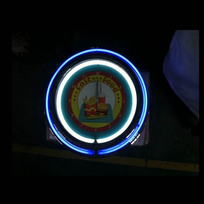 Wholesale Double Neon Wall Clock 17"