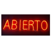 Aberto Lighting Billboard Board Abierto Led Sign With Ce