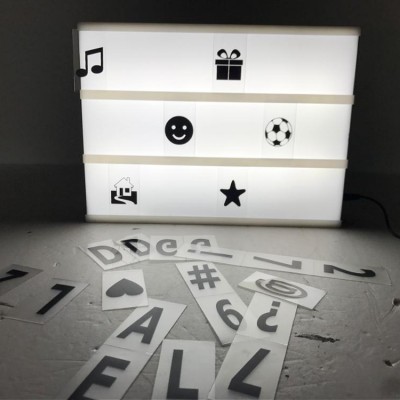 A4 Size Cinema Box Led Light With Free Combination Changeable Lightbox Letters