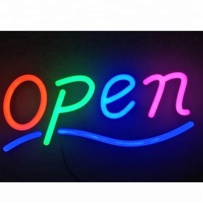 Hot sale Open sign full color custom made led neon sign for bar shop